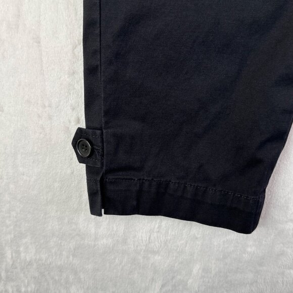 Talbots Womens Pants 8 Black Perfect Crop Midrise Capri Pants Chinos Career - Picture 13 of 16
